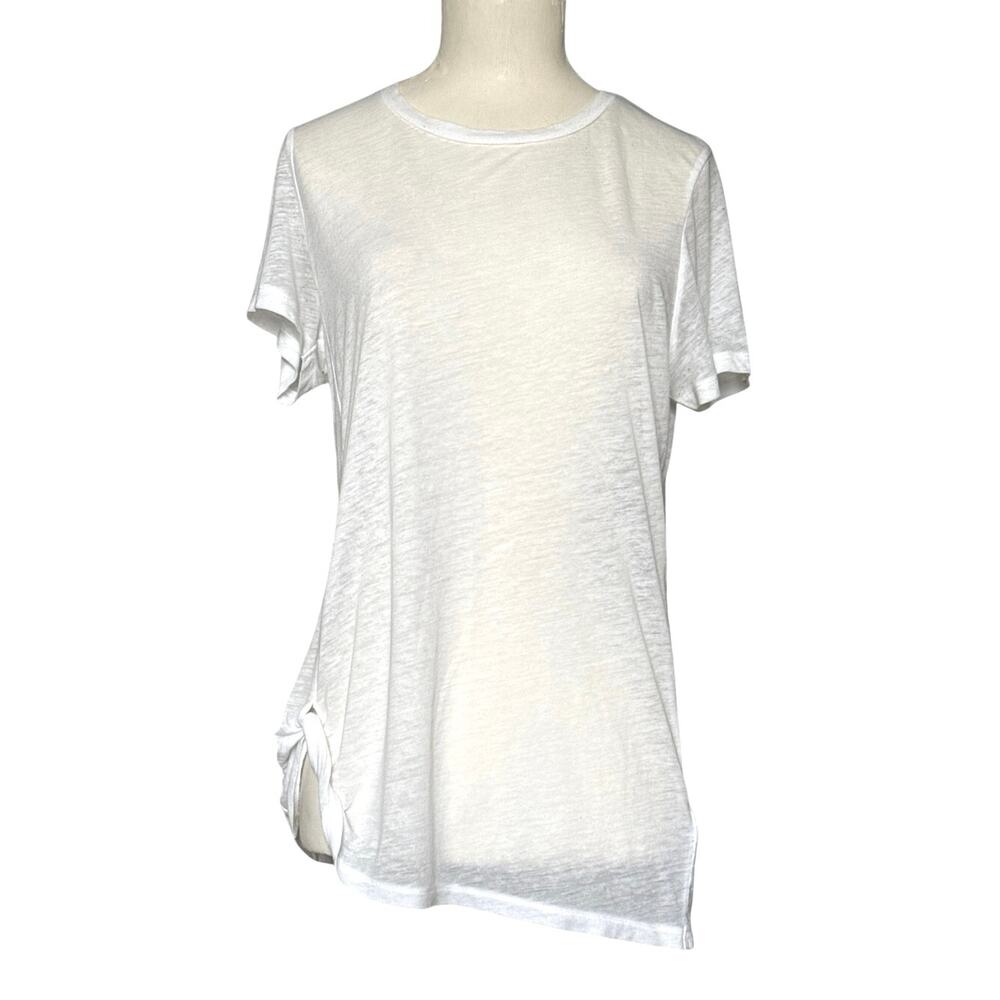 ALL SAINTS Women’s Mellon Tee White Twisted Hem Size M
